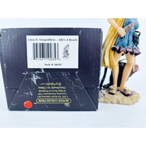 2001 Boyds Bears Folkstone Collection Edna B Sungoddess Life’s a Beach Figurine - Picture 8 of 10